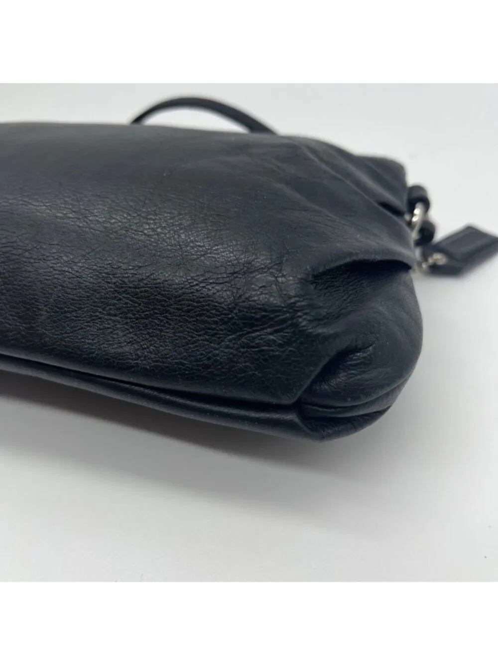 Coach Vintage Black Leather Wristlet